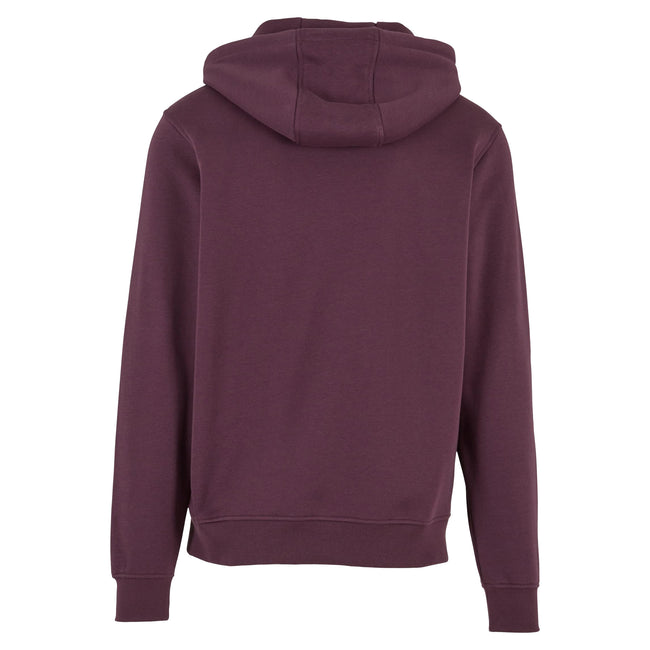 Plum Purple - Back - Build Your Brand Mens Heavy Pullover Hoodie