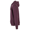 Plum Purple - Side - Build Your Brand Mens Heavy Pullover Hoodie