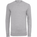 Heather Grey - Front - Build Your Brand Mens Plain Light Crewneck Sweater