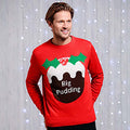 Red - Side - Christmas Shop Adults Big Pudding Jumper