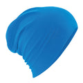 Sapphire Blue - Front - Beechfield Unisex Hemsedal Cotton Slouch Beanie