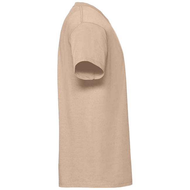 Desert Sand - Side - Fruit Of The Loom Mens Iconic 195 Ringspun Premium Tshirt