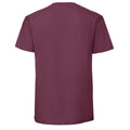 Burgundy - Back - Fruit Of The Loom Mens Iconic 195 Ringspun Premium Tshirt