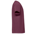 Burgundy - Side - Fruit Of The Loom Mens Iconic 195 Ringspun Premium Tshirt