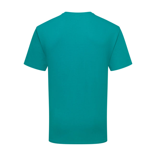 Ocean Teal - Back - Fruit Of The Loom Mens Iconic 195 Ringspun Premium Tshirt