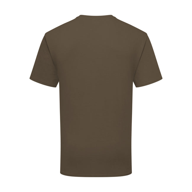 Truffle Brown - Back - Fruit Of The Loom Mens Iconic 195 Ringspun Premium Tshirt