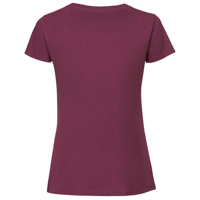 Navy - Side - Fruit Of The Loom Womens-Ladies Fit Ringspun Premium Tshirt