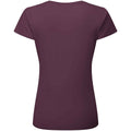 Dark Plum - Back - Fruit Of The Loom Womens-Ladies Fit Ringspun Premium Tshirt