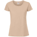 Desert Sand - Front - Fruit Of The Loom Womens-Ladies Fit Ringspun Premium Tshirt