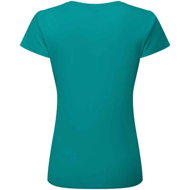Ocean Teal - Back - Fruit Of The Loom Womens-Ladies Fit Ringspun Premium Tshirt