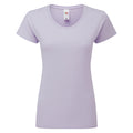 Soft Lavender - Front - Fruit Of The Loom Womens-Ladies Fit Ringspun Premium Tshirt