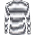 White-Navy - Back - Asquith & Fox Mens Mariniere Coastal Long Sleeve T-Shirt