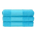Aqua Blue - Front - A&R Towels Print-Me Hand Towel