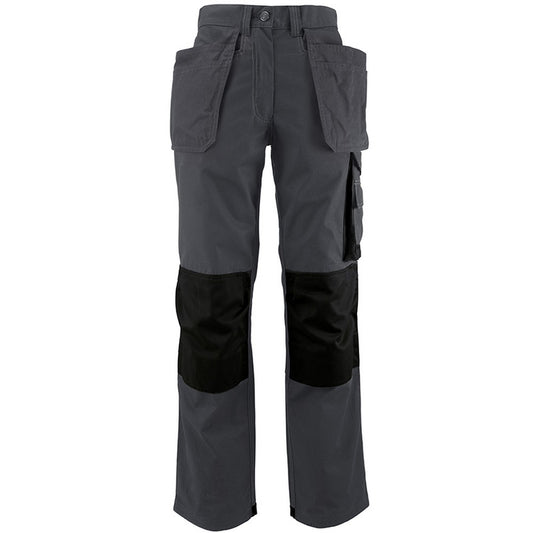 Grey-Black - Front - Alexandra Womens-Ladies Tungsten Holster Work Trousers