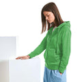Green Marl - Back - Russell Womens-Ladies HD Zipped Hood Sweatshirt