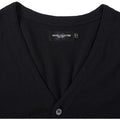 Black - Lifestyle - Russell Collection Mens V-neck Sleeveless Knitted Cardigan