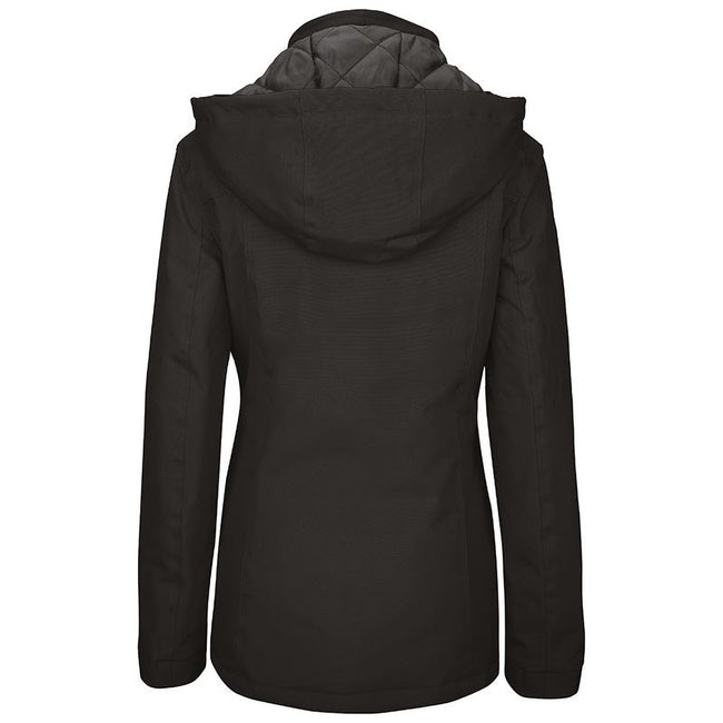 Black - Back - Kariban Womens-Ladies Parka Jacket