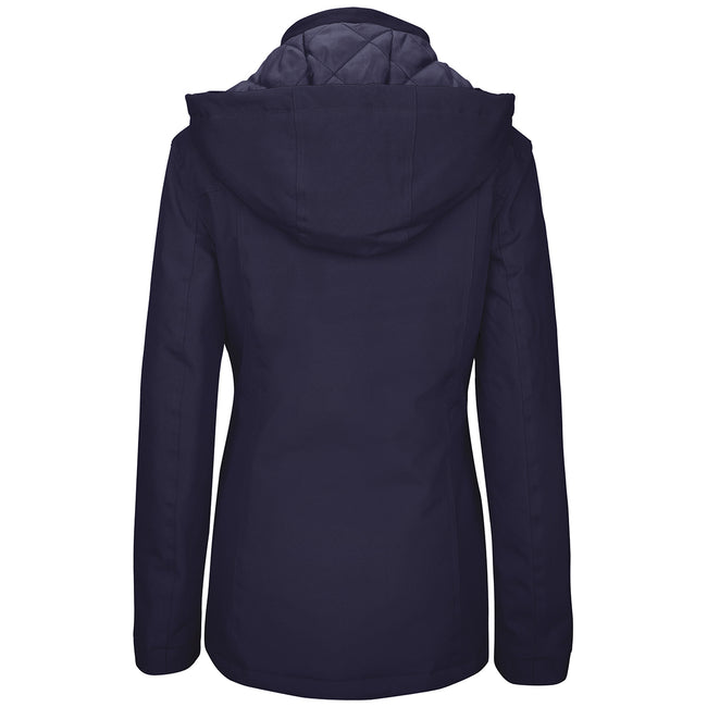 Navy - Back - Kariban Womens-Ladies Parka Jacket