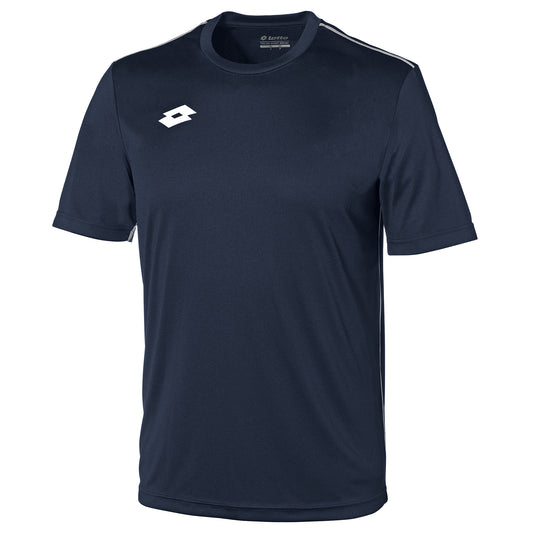 Navy-White - Front - Lotto Junior Unisex Delta Jersey Short Sleeve Shirt