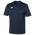 Navy-White - Front - Lotto Junior Unisex Delta Jersey Short Sleeve Shirt