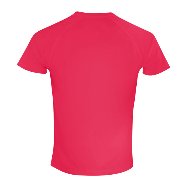 Super Pink - Back - Spiro Adults Unisex Impact Aircool Tee