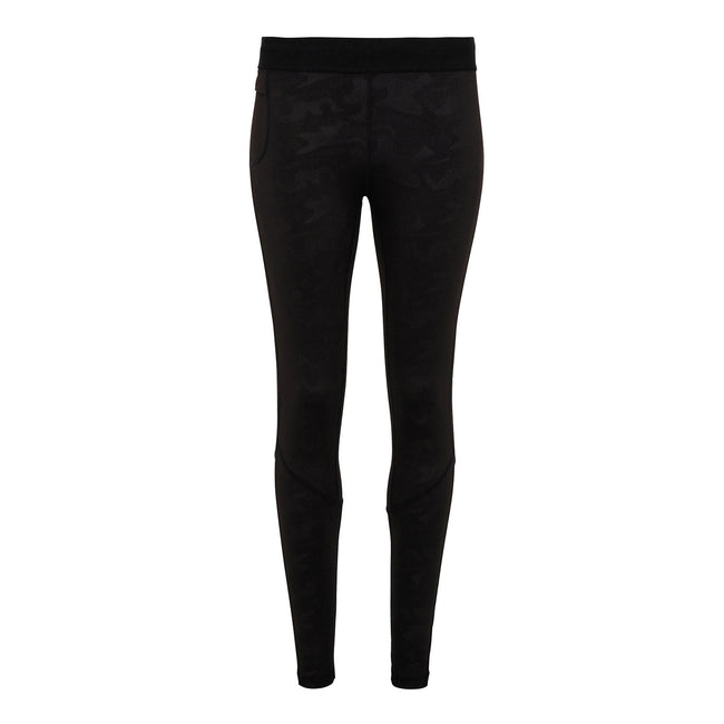 Black Camo - Front - TriDri Mens Training Leggings