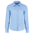 Light Blue - Front - Kustom Kit Womens-Ladies Long Sleeve Poplin Shirt