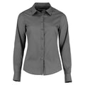 Graphite - Front - Kustom Kit Womens-Ladies Long Sleeve Poplin Shirt