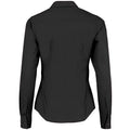Black - Back - Kustom Kit Womens-Ladies Long Sleeve Poplin Shirt