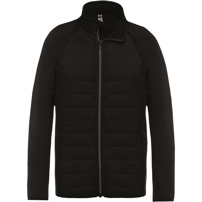 Black- Black - Front - Kariban Proact Mens Dual Fabric Sports Jacket