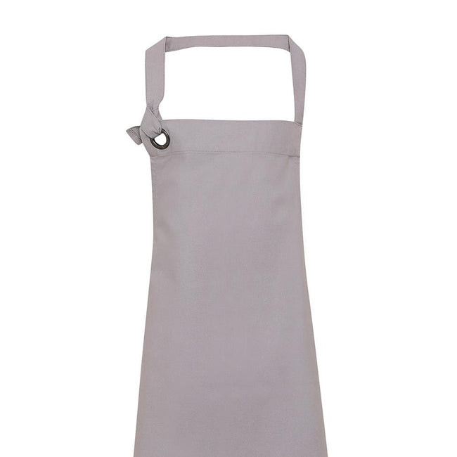Silver - Back - Premier Unisex Calibre Heavy Cotton Canvas Bib Apron