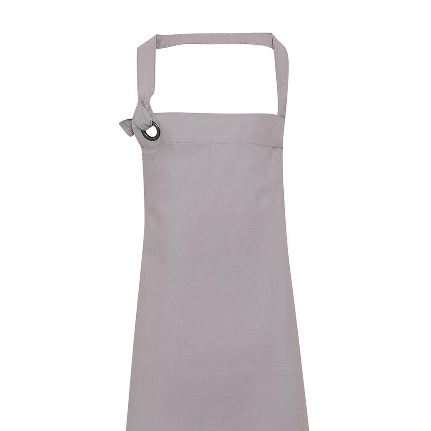 Silver - Back - Premier Unisex Calibre Heavy Cotton Canvas Bib Apron