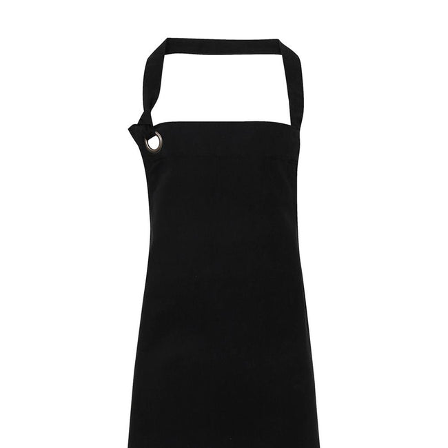 Black - Back - Premier Unisex Calibre Heavy Cotton Canvas Bib Apron