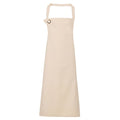 Natural - Front - Premier Unisex Calibre Heavy Cotton Canvas Bib Apron