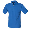 Royal - Front - Henbury Mens Classic Plain Polo Shirt With Stand Up Collar
