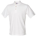 White - Front - Henbury Mens Classic Plain Polo Shirt With Stand Up Collar