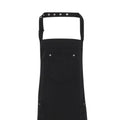 Black - Back - Premier Unisex Chino Cotton Bib Apron