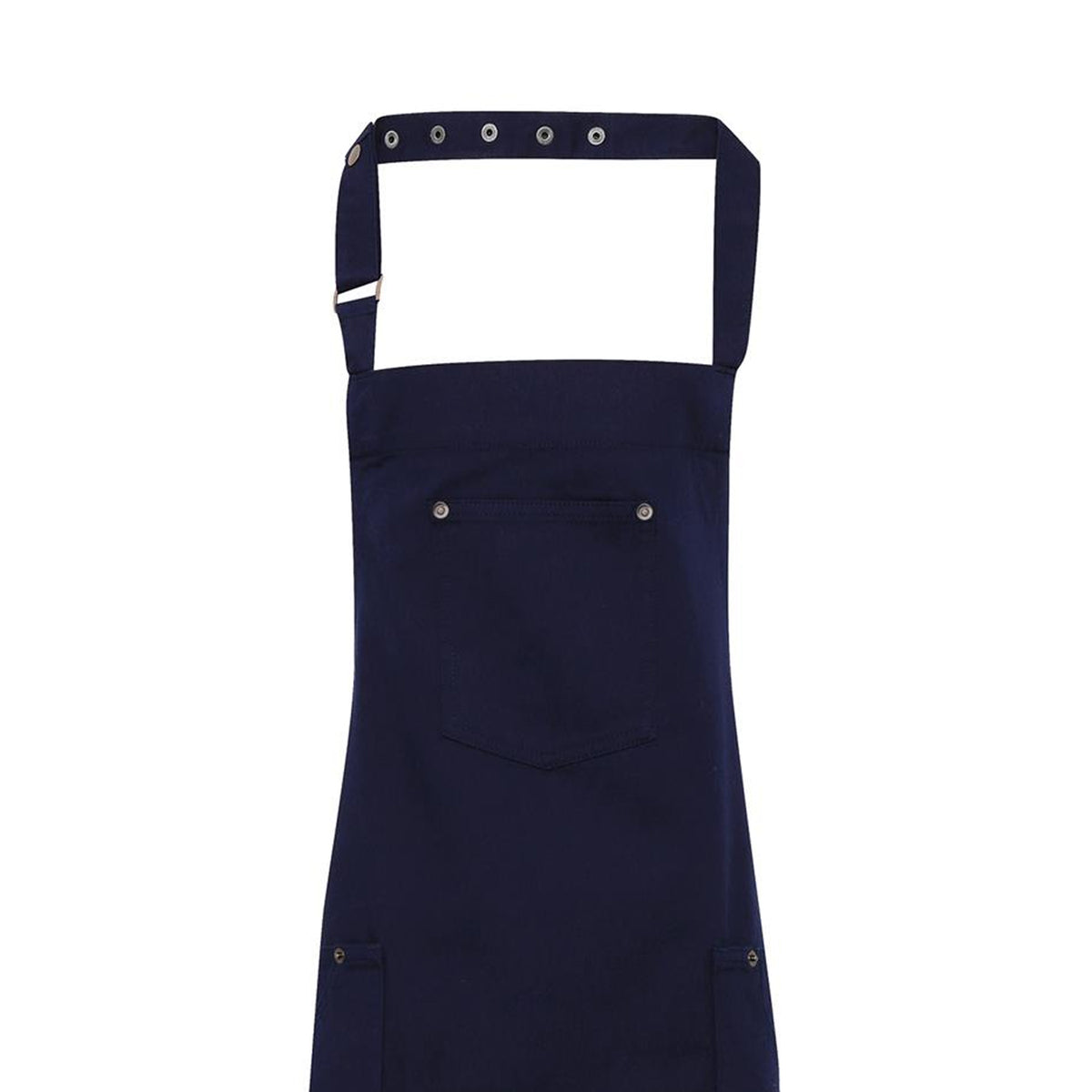 Navy - Back - Premier Unisex Chino Cotton Bib Apron