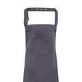 Steel - Back - Premier Unisex Chino Cotton Bib Apron