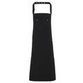 Black - Front - Premier Unisex Chino Cotton Bib Apron
