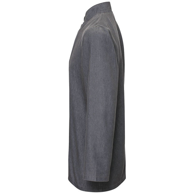 Grey Denim - Side - Premier Unisex Denim Chefs Jacket
