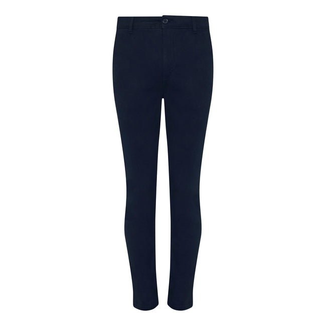 Navy - Front - AWDis So Denim Mens Adam Slim Chinos