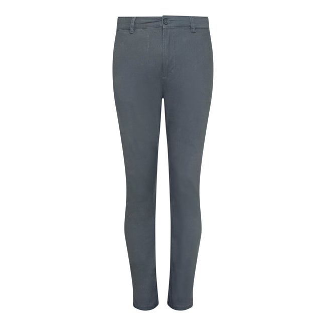 Slate - Front - AWDis So Denim Mens Adam Slim Chinos