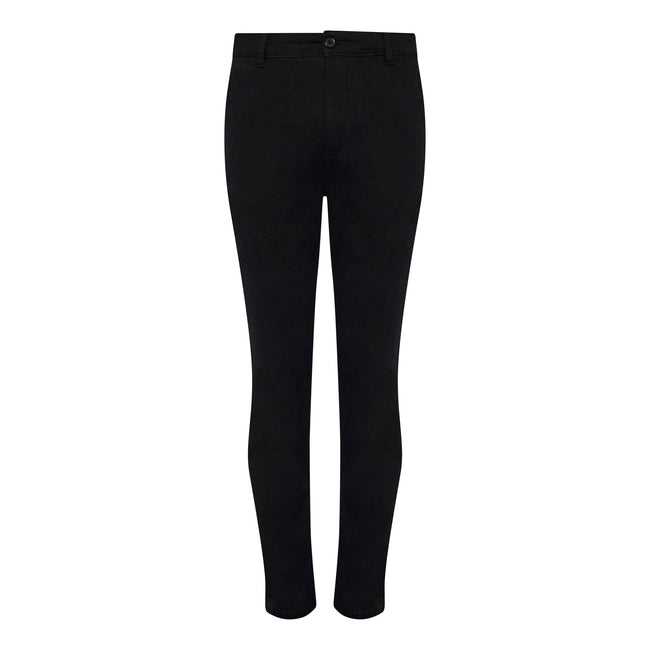 Black - Front - AWDis So Denim Mens Adam Slim Chinos