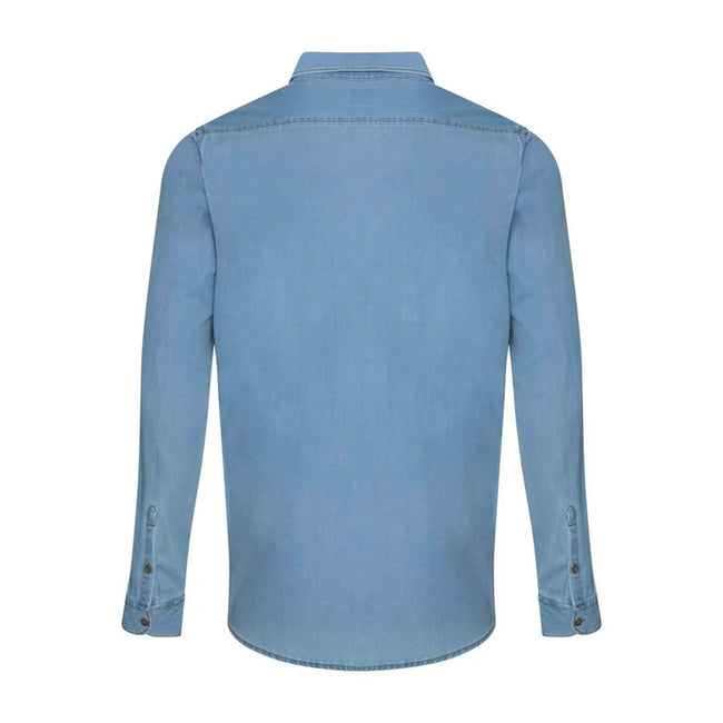 Light Blue - Back - AWDis So Denim Mens Jack Denim Shirt