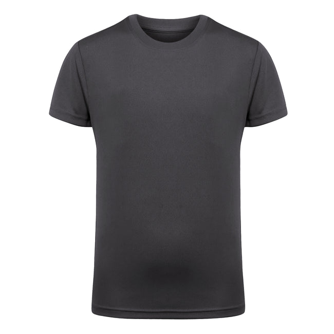 Charcoal - Front - TriDri Unisex Childrens-Kids Performance T-Shirt