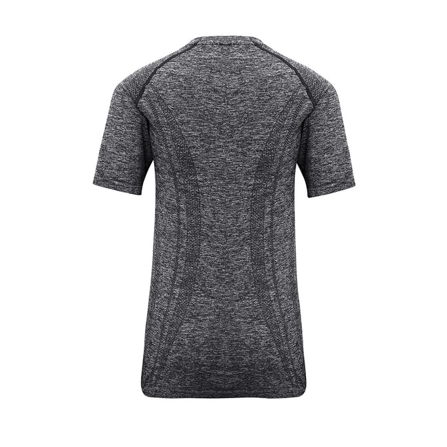 Charcoal - Back - TriDri Womens-Ladies Seamless 3D Fit Multi Sport Performance Short Sleeve Top