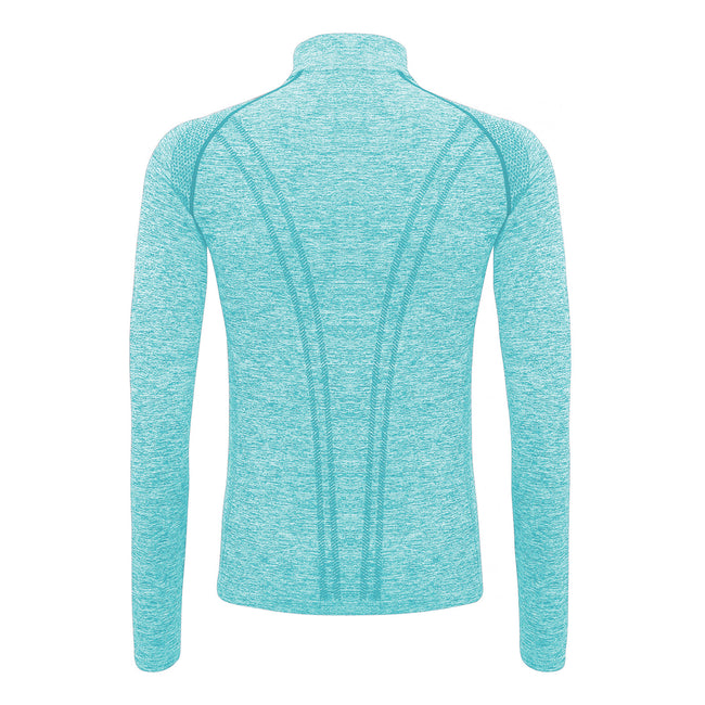 Full Black - Back - TriDri Womens-Ladies Seamless 3D Fit Multi Sport Performance Zip Top