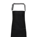 Black Denim - Back - Premier Unisex Adults District Waxed Look Denim Bib Apron