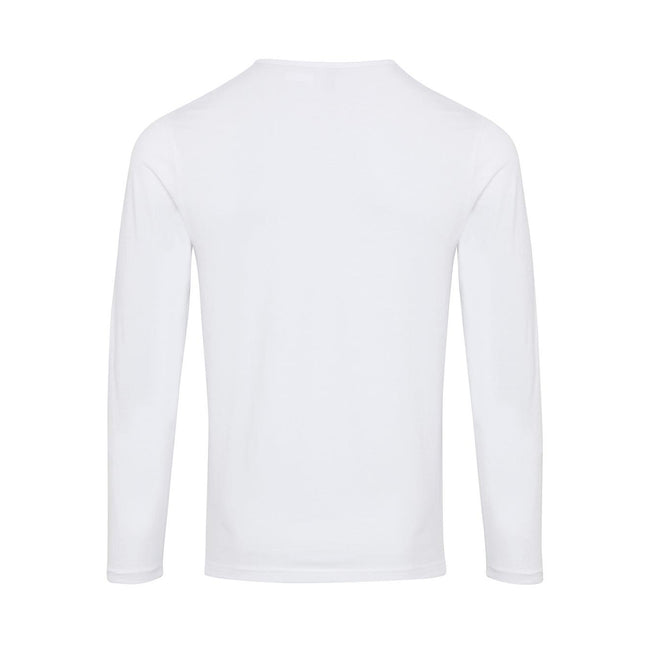 White - Back - Premier Womens-Ladies Long John Roll Sleeve Tee